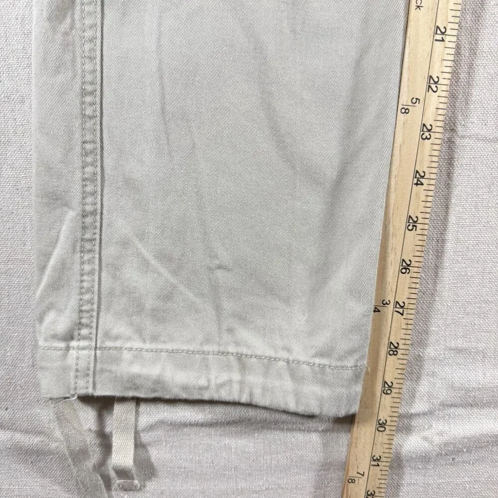 Matchstick Men's Cargo Pants Khaki Beige Work Utility Drawstring Size S 29
